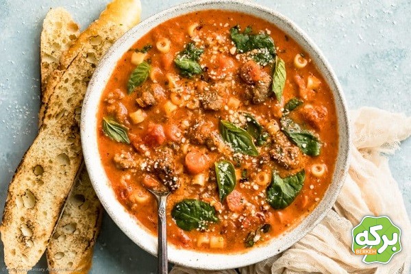 مواد لازم برای سوپ ایتالیایی